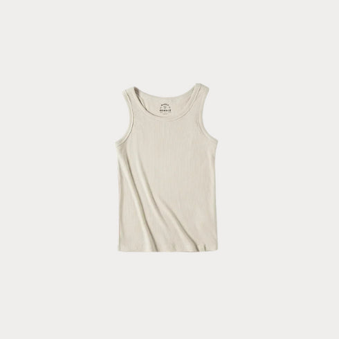 Beige tank top on a white background